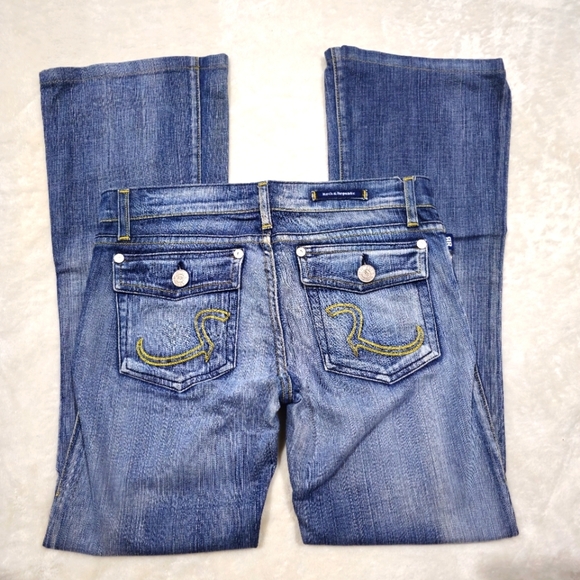 ♡ Rock & Republic Stevie Jean's | Blue Wash Low Rise Bootcut Cotton Denim 26 - Picture 2 of 15